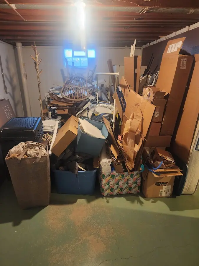 Roll-off dumpster container at job site for 4 Yard Dumpster Rental in Kiskiminetas